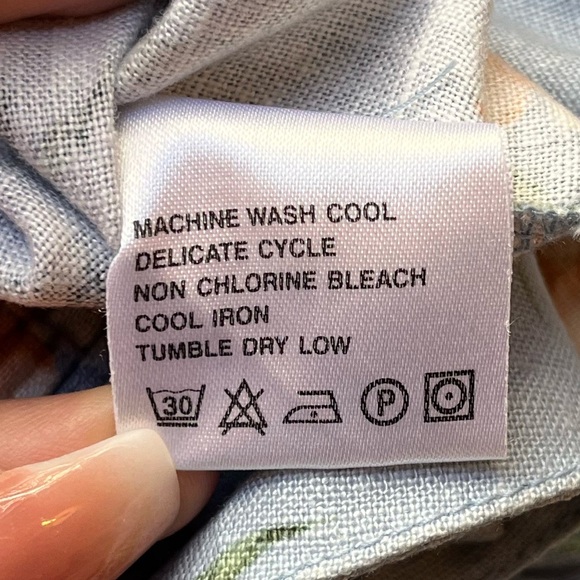 🌼 Vintage Liz Claiborne Linen Maxi Floral Skirt , in Size: 12 ✨ - Picture 15 of 17